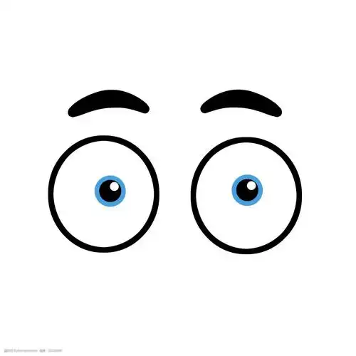 手绘卡通五官眼睛眉毛免抠图图片-图行天下图库