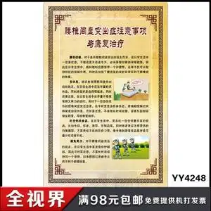 腰椎间盘突出注意事项恢复医疗挂图 中医腰部健康护理知识宣传画