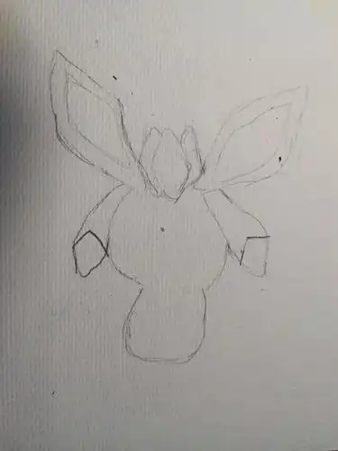 一步一步画q版冰伊布简笔画