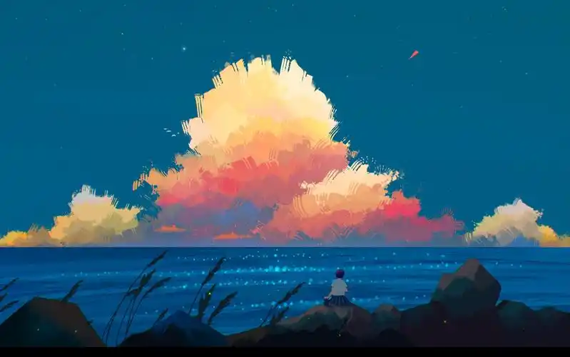 治愈系插画|云朵情书