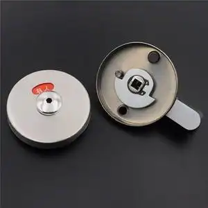 门扣指示锁门锁扣厕所不锈钢公共卫生间五金配件开关精密搭扣红绿