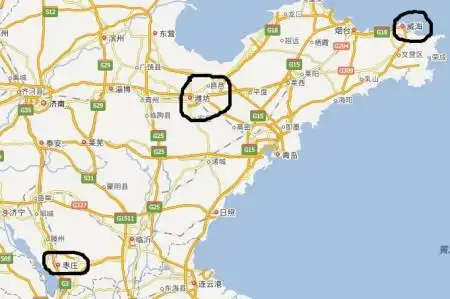 威海和枣庄哪个离潍坊近