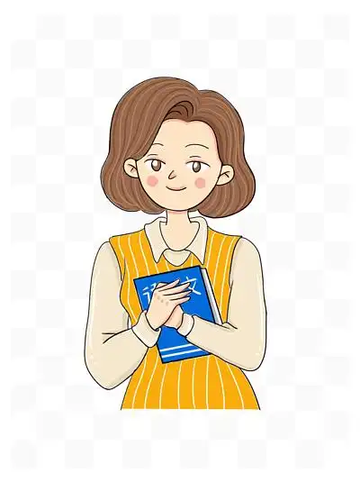 教语文的女教师人物插画素材