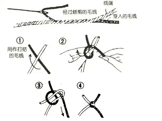 毛线怎么打结,结头会很小而又不易开