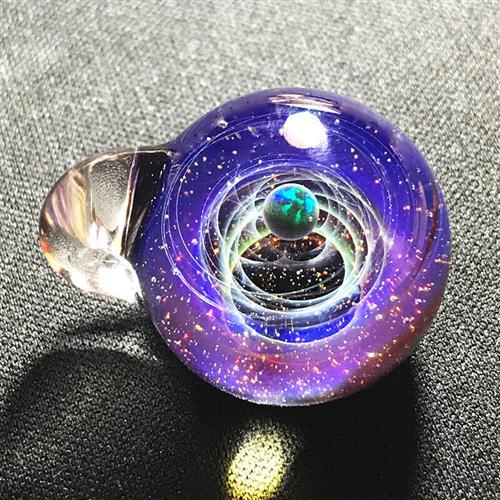 星空水晶球 水晶球宇宙玻璃星空项链吊坠琉璃手链男女生日新年情