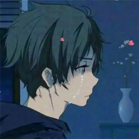 伤感流泪男头图片 在夜里哭得撕心裂肺的男孩哭完记得成熟_男生头像