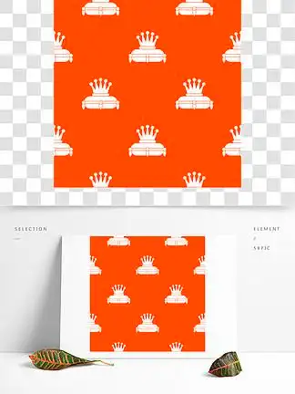 在橙色的任何设计向量几何 i>图 /i>皇冠国王 i>图 /i> i>案 /i>无缝