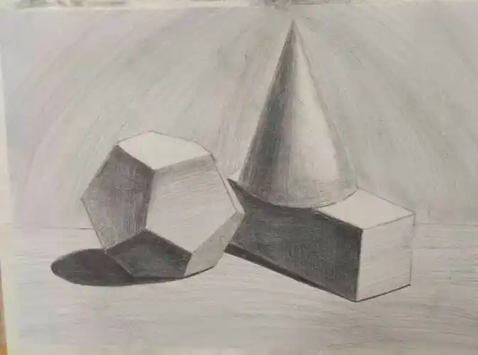 【云画廊 ▏每日一画】610班61赵逸宸《素描——正十二面体》(1365)