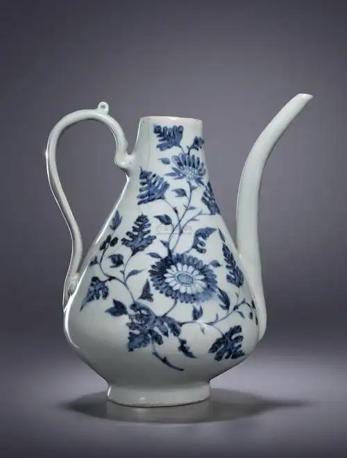 青花菊纹执壶-犹珍9-中国古代瓷珍暨工艺品残器专场-雅昌拍卖