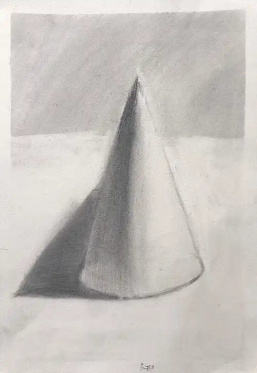 本周课堂素描作品《圆锥》 - 美篇