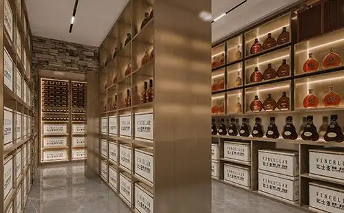 酒柜效果图-酒柜,酒窖,酒庄等家庭别墅地下室等的2021新款装修设计效