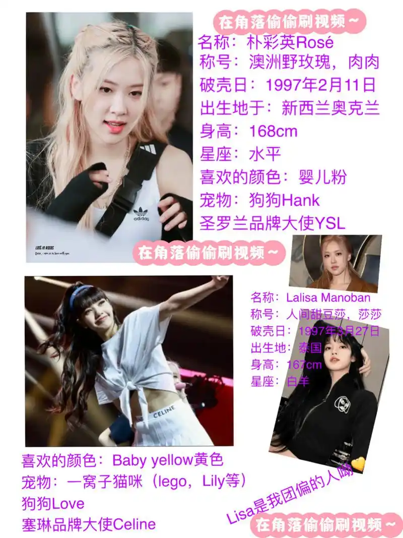 blackpink全员资料来喽 9215盗贼,如果要的话