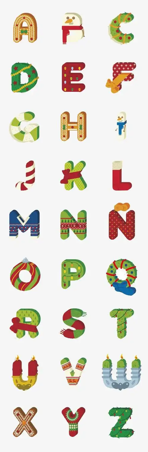 英文字母byebye肯定快乐字体设计