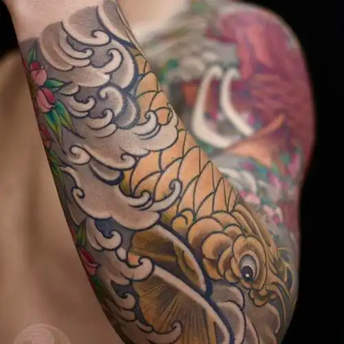 鲤鱼花臂_纹身吧社区 - 纹身大咖