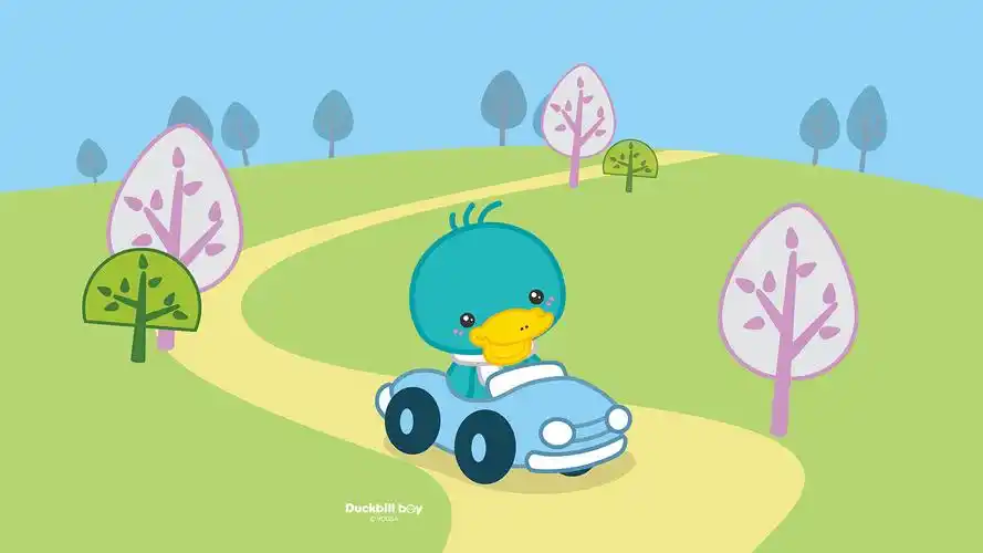 可爱卡通人物鸭嘴兽男孩高清图片桌面壁纸