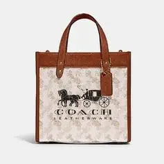 coach蔻驰field系列复古马车花手提包c8456