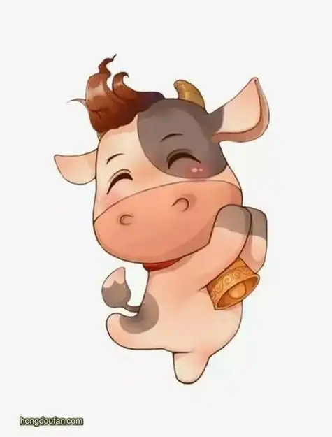 彩色牛简笔画可爱 简笔画图片大全-普车都