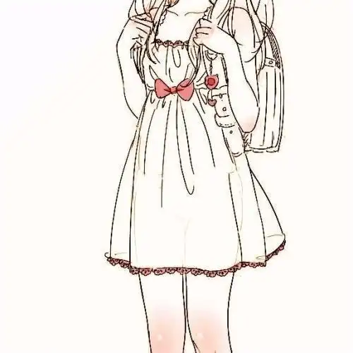 画漫画女生头像高冷简笔画女生二次元萌系全身简笔画动漫人物简笔画女