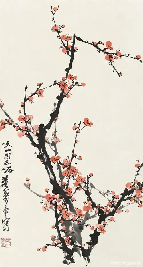 春意盎然,艳而不俗,董寿平梅花欣赏