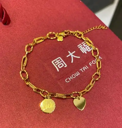 周大福ins风手链