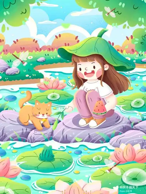 卡通插画|小暑节气🍉