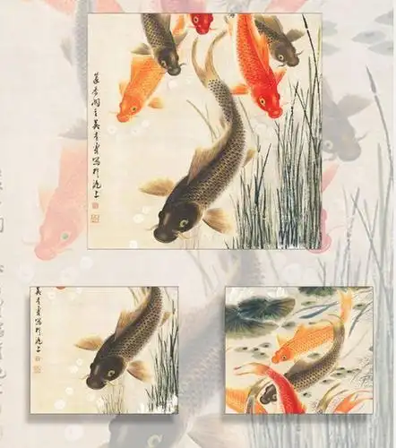 墨品风雅出品 吴青霞《九鱼聚财》