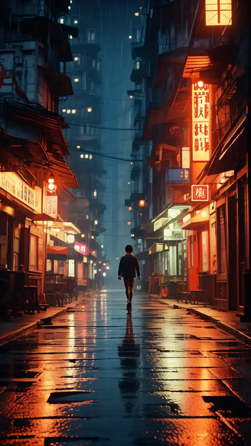 沉浸在港风复古老街的夜景中,仿佛能听见那繁华街道的喧嚣和霓虹灯的