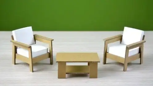 创意手工制作,用硬纸板和纸片,教你做出迷你版的漂亮家具