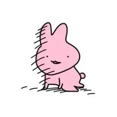 lineapp怪诞粉红兔子表情包