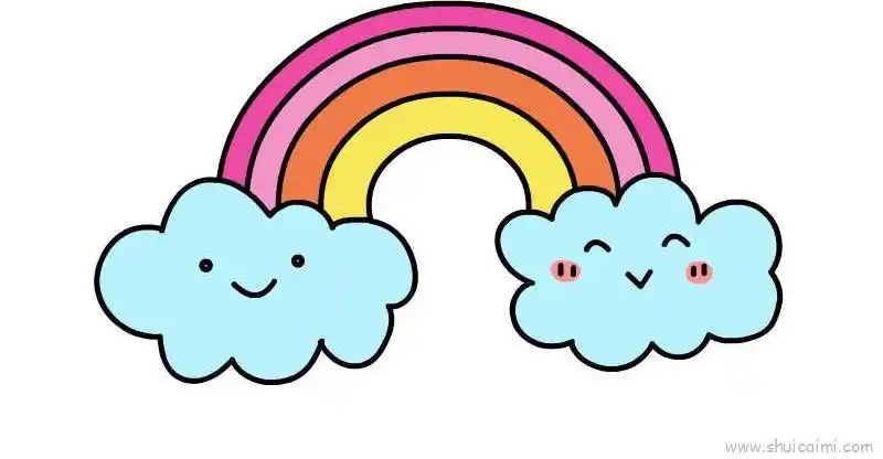 彩虹儿童画怎么画 彩虹简笔画画法