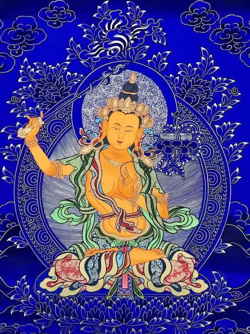 热贡唐卡文殊菩萨
