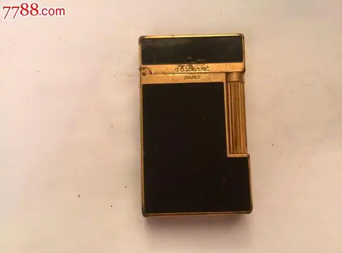 正品都彭镀金打火机,盖内有漆