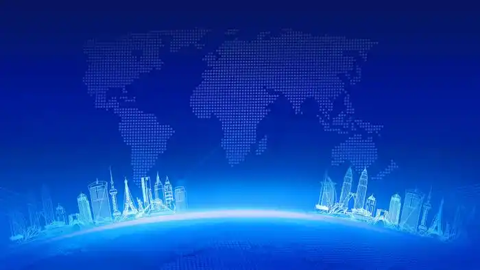 五张蓝色地球曲度商务ppt背景图片