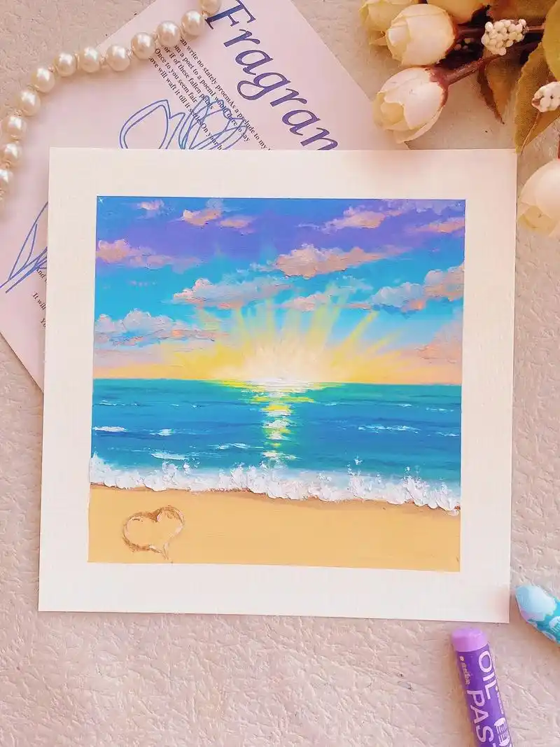 教你画梦幻般的大海98 - 抖音