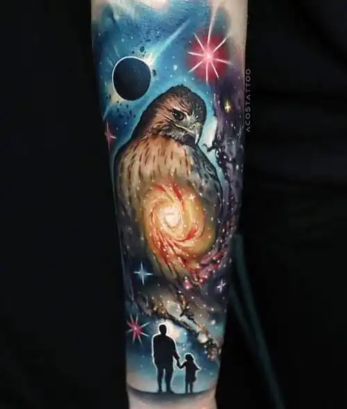 欧美写实重彩纹身和黑灰认为素描风格赏析.超写实纹身