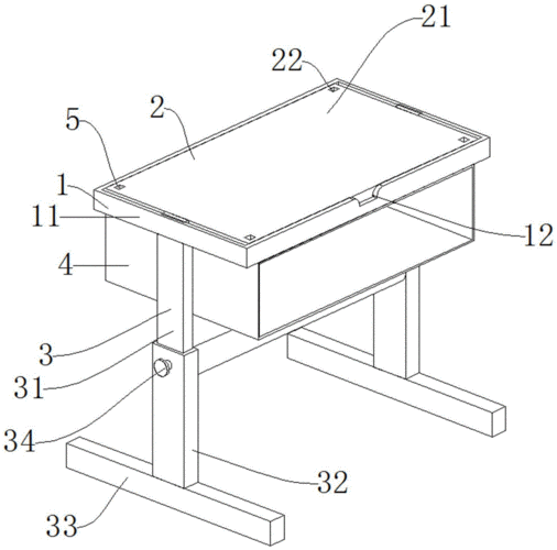 美术教学用多功能课桌的制作方法