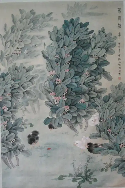 胡国荣工笔花鸟画选辑