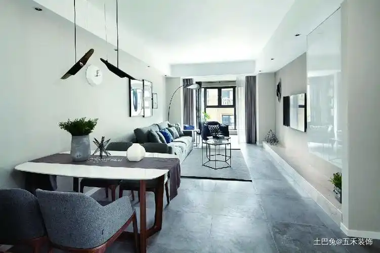 90平小三室 北欧风格设计家装装修案例效果图