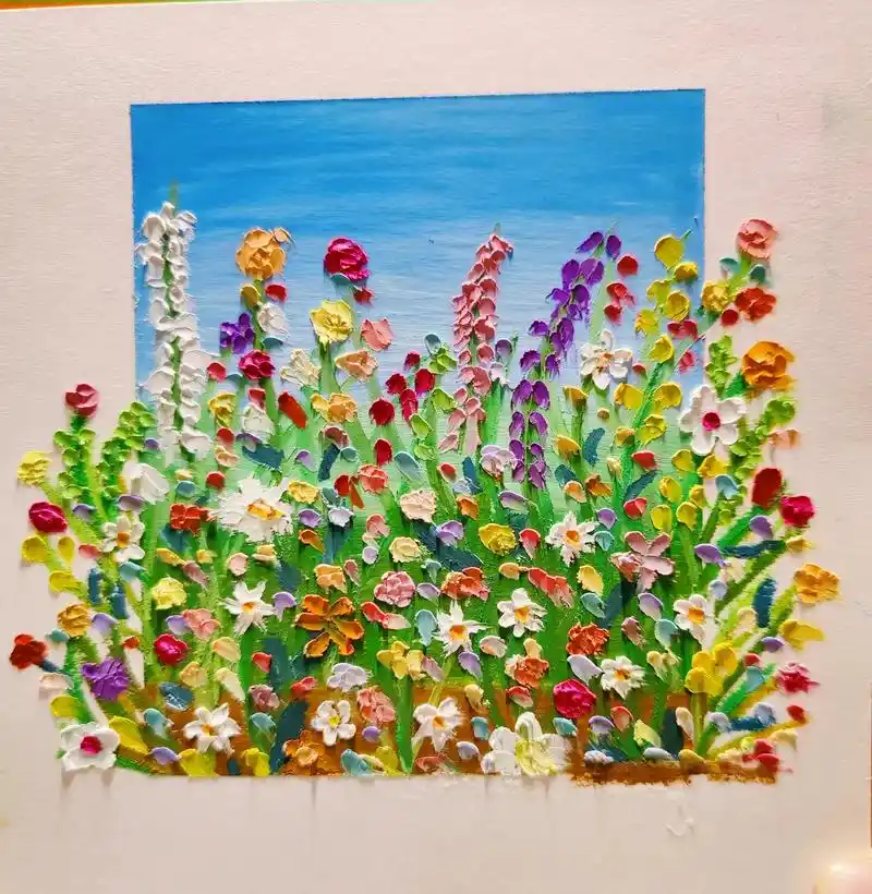 重彩油画棒 #油画棒 捕捉春天的脚步 - 抖音