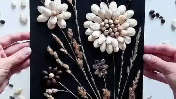 亲子手工系列——南瓜子手工画