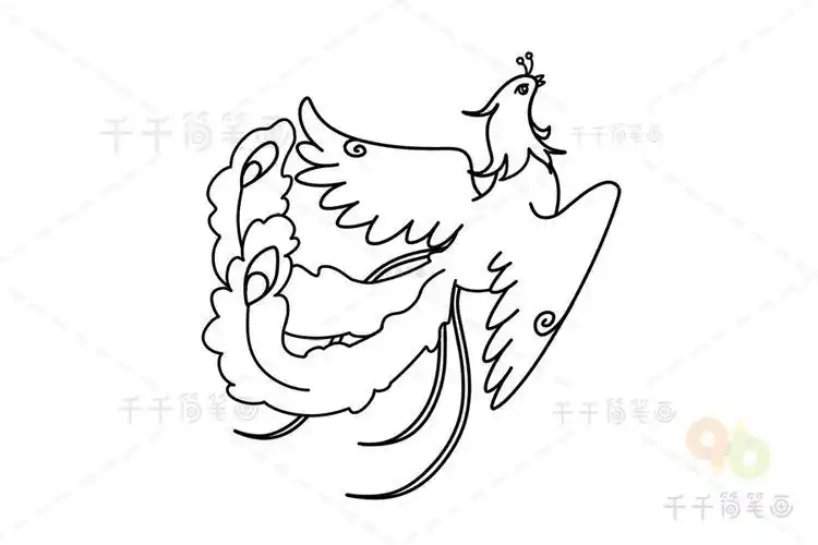 冰凤凰简笔画漂亮