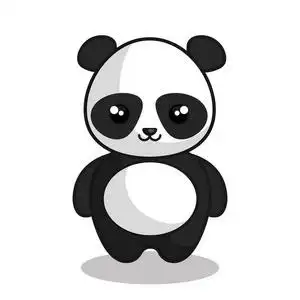 矢量卡通卡哇伊风格可爱小熊猫图卡哇伊水果和坚果图标集可爱的猴子在