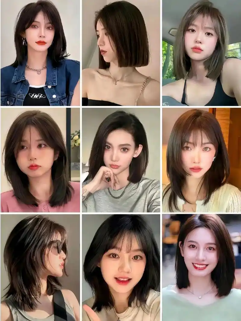女士中短发发型,可甜可盐,美丽大方的小仙女组合,既显脸小又减龄,谁剪