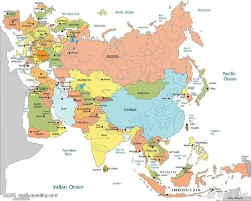 欧亚大陆地图