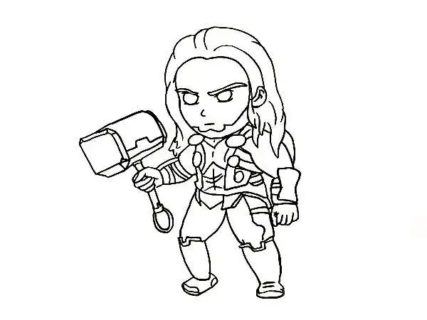 雷神简笔画教程视频教程