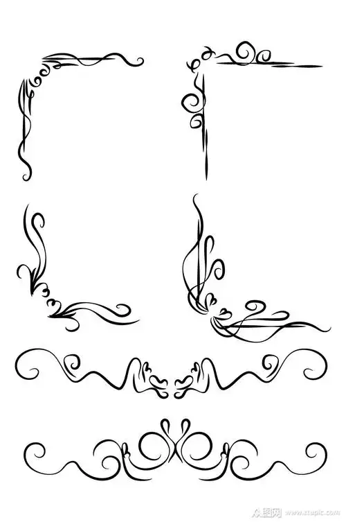 欧式边框对角复古装饰模板下载-编号243245-众图网