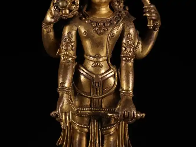 那罗延天鎏金造像