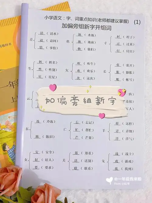 加偏旁组新字并组词老师都建议掌握