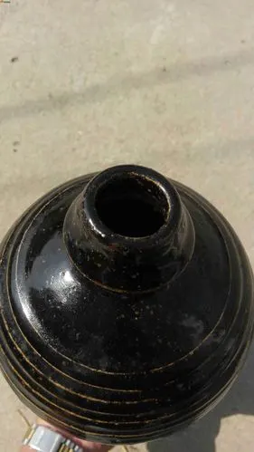 辽金黑釉旋纹梅瓶 - 历代陶器瓷器 - 古泉社区