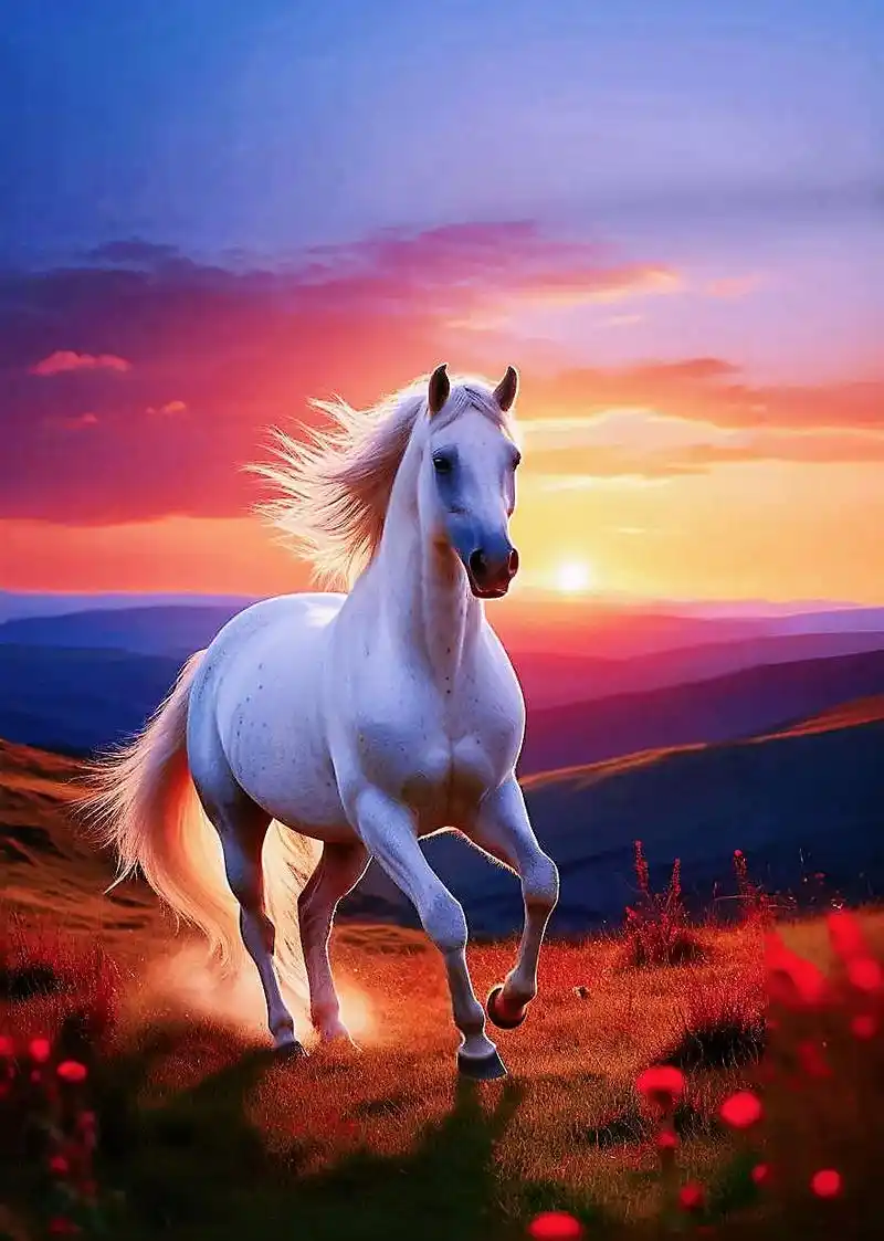 骏马奔腾马到成功背景图.